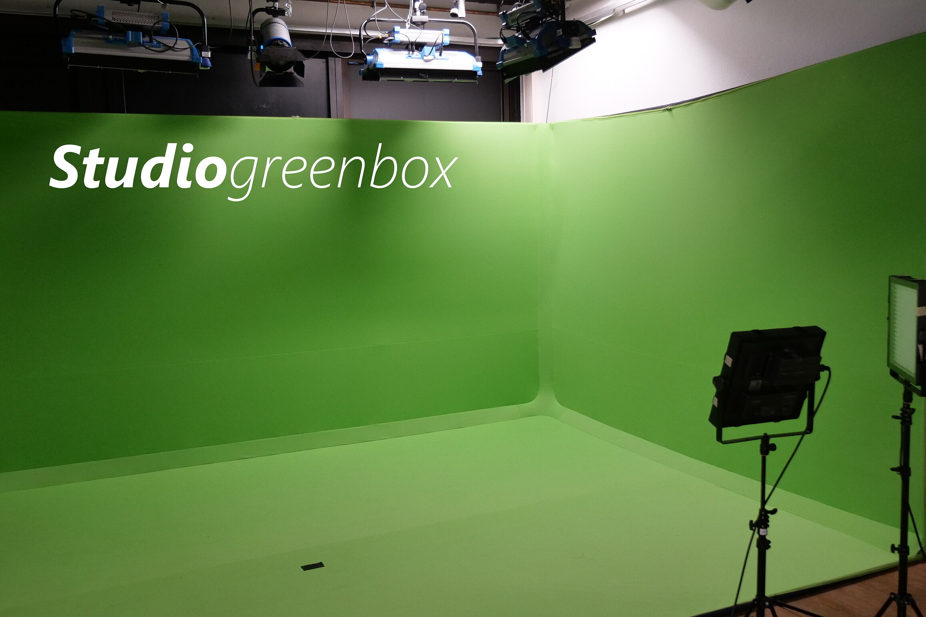 Greenscreen im MOK-Studio.