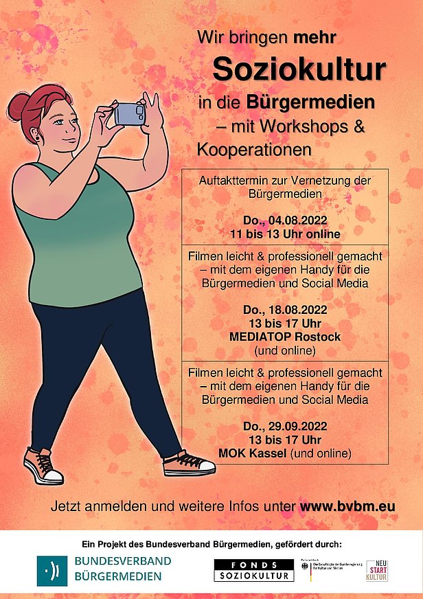 Plakat Soziokultur in die Bürgermedien