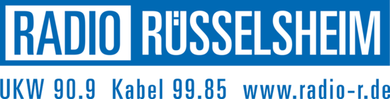 Logo Radio Rüsselsheim UKW 90.9 Kabel 89.05 www.radio-r.de